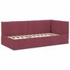 vidaXL Corner Bed Frame with Headboard Wine Red 90 cm x 200 cm Velvet