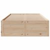 vidaXL Bed Frame without Mattress with Drawers 135x190 cm Double Solid Wood Pine