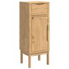 vidaXL Bathroom Furniture Set FLORO 2 pcs Wax Brown Solid Pine Wood