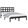 vidaXL Bed Frame without Mattress Black 140x190 cm Solid Wood