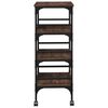 vidaXL Kitchen Trolley Brown Oak 45x35x89.5 cm Engineered Wood