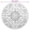 vidaXL Outdoor Carpet ARAKIL Light Grey Ø160 cm PP