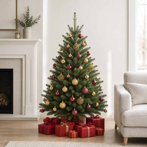 vidaXL Christmas Baubles 100 pcs Gold and Wine Red 3 / 4 / 6 cm