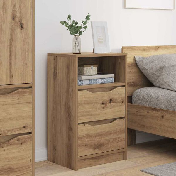 vidaXL Bedside Tables with Drawer 2 pcs Artisan Oak 40 x 30 x 467 cm
