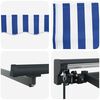 vidaXL Retractable Awning Manual Blue and White 500 x 300 cm