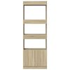 vidaXL Highboard&nbsp;Sonoma Oak 63x33x180 cm Engineered Wood