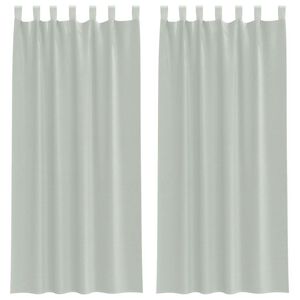 vidaXL Voile Curtains with Loops 2 pcs Light Grey 140x245 cm