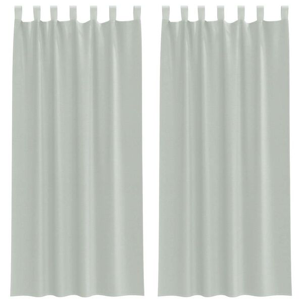 vidaXL Voile Curtains with Loops 2 pcs Light Grey 140x245 cm
