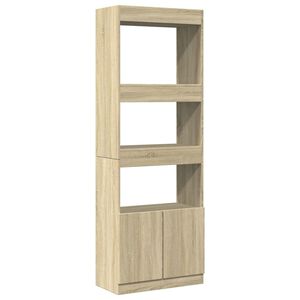vidaXL Highboard&nbsp;Sonoma Oak 63x33x180 cm Engineered Wood