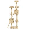 vidaXL Cat Tree with Sisal Scratching Posts 170 cm Paw Prints Beige