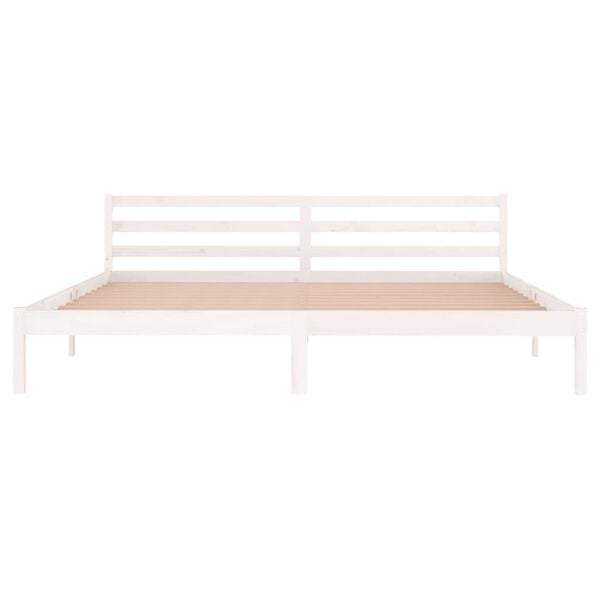 vidaXL Bed Frame without Mattress Solid Wood Pine 200x200cm White