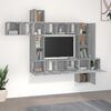 vidaXL 10 Piece TV Cabinet Set Grey Sonoma Engineered Wood