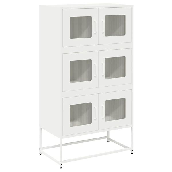 vidaXL Highboard White 68x39x123 cm Steel