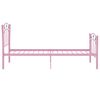 vidaXL Bed Frame without Mattress Pink Metal 90x200 cm