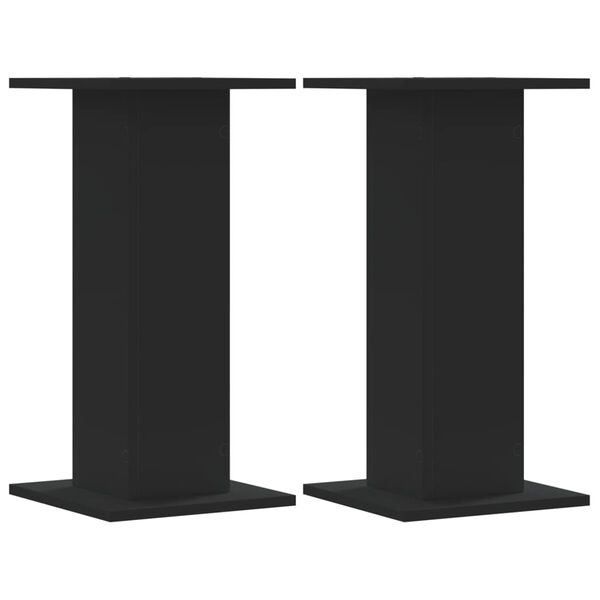 vidaXL Plant Stands 2 pcs Black 30x30x60 cm Engineered Wood