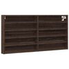 vidaXL Vitrine Cabinet Brown Oak 100x8.5x50 cm Engineered Wood