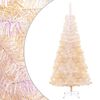 vidaXL Christmas Tree | White with iridescent tips | PVC, Steel | Large