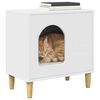 vidaXL Cat House White 51 x 30 x 52 cm Engineered Wood