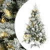 vidaXL Pre-lit Christmas Tree with Flocked Snow&Cones 120 cm PVC&PE