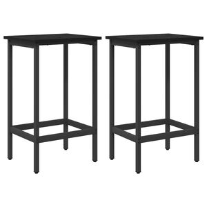 vidaXL Bar Stool 2 pcs Black Oak 40 x 32 x 64 cm Engineered Wood