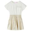 Kids' Dress with Short Sleeves Ecru 116