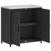 vidaXL Kitchen Storage with Shelf Black 90 x 50 x 92 cm Steel