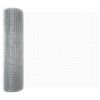 vidaXL Fence Post Silver 100 x 0.6 m (19 x 19 mm mesh) Steel