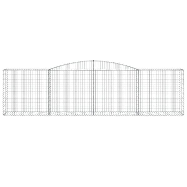 vidaXL Arched Gabion Baskets 3 pcs 400x50x100/120 cm Galvanised Iron