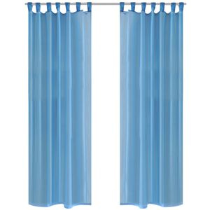 Turquoise Sheer Curtain 140 x 245 cm 2 pcs