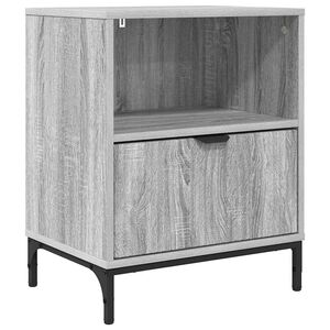 vidaXL Bedside Cabinet Grey sonoma 49 x 36 x 61 cm Engineered wood