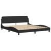 vidaXL Bed Frame "Dover" Black 180x200 cm Super King Velvet