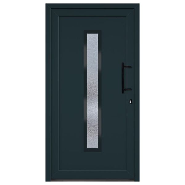 vidaXL Front Door Anthracite 108x200 cm PVC