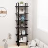 vidaXL Storage Shelf Black 60x30x210 cm Engineered Wood