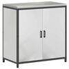 vidaXL Kitchen Storage Set with Shelf 2 pcs Silver Galvanised Steel