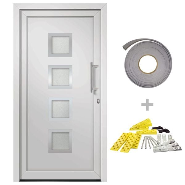 vidaXL Front Door White 108x200 cm