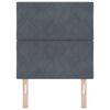 vidaXL LED Headboard with Headboard Dark Grey 80 cm Faux Leather
