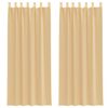 vidaXL Voile Curtains with Loops 2 pcs Sand 140x260 cm