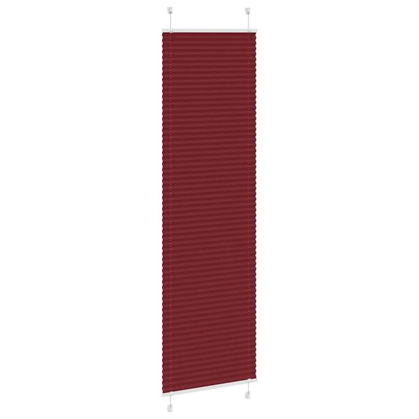 vidaXL Pleated Blind Bordeaux Red 60x200 cm Fabric Width 59.4 cm Polyester