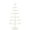 vidaXL Metal Christmas Tree with Stand Gold 210 cm Powder-coated steel