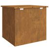 vidaXL Outdoor Storage Box Rusty 55 x 50.5 x 50 cm Steel