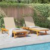 vidaXL Sun Lounger Reclining 2-person 2 pcs Brown Solid Acacia Wood