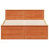 vidaXL Bed Frame without Mattress with Headboard Wax Brown 160x200 cm Solid Wood Pine