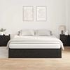 vidaXL Storage Bed Frame Black Oak 200 x 200 cm Engineered Wood