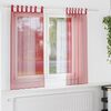 vidaXL Voile Curtains with Rod Pockets 2 pcs Wine Red