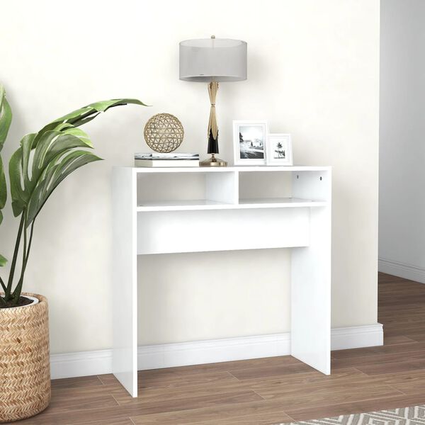 vidaXL Console Table White 78x30x80 cm Engineered Wood