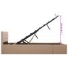 vidaXL Hydraulic Storage Bed Frame without Mattress Cappuccino 140x200cm