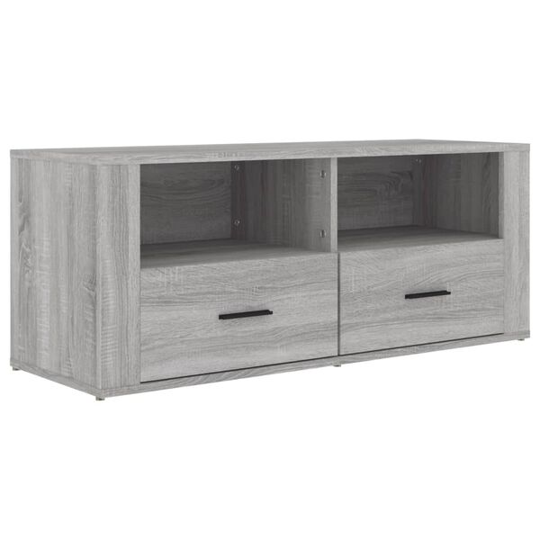 vidaXL TV Cabinet Grey Sonoma 100x35x40 cm Engineered Wood
