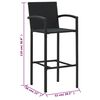 vidaXL 5 Piece Garden Bar Set Poly Rattan Black