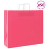vidaXL Paper Bags 50 pcs with Handles Pink 54x15x49 cm