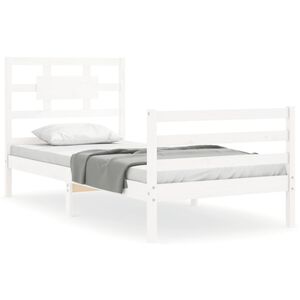 vidaXL Bed Frame without Mattress White 90x200 cm Solid Wood